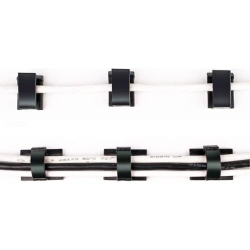 50pcs Adhesive Car Cable Clips Cable Winder Organizer Wire Management Drop Cord Clamp Tie Fixer Holder Desk Wall Home 4.5