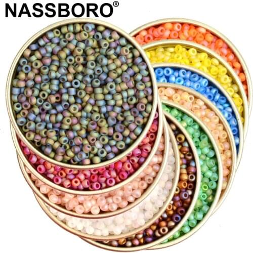 2MM Matte Plating Corolful Czech Glass Beads for Jewelry Making SeedBeads Charms Kralen Rondelle Spacer Beads DIY Craft Bijoux