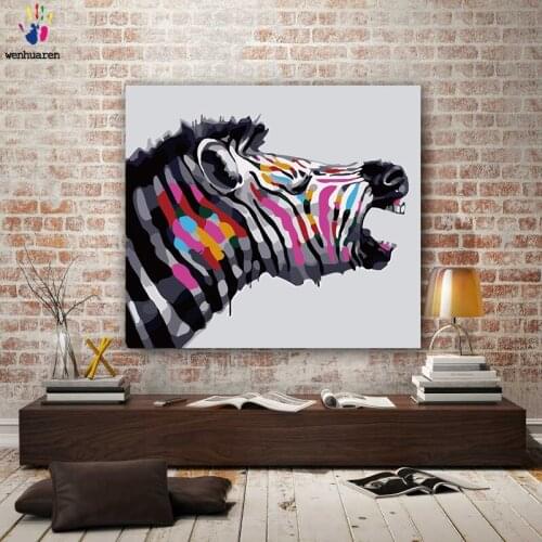 DIY colorings pictures by numbers with colors Different zebra painting drawing painting by numbers framed Home