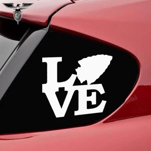 EmpireYing 3 Sizes 8 Colors Arrowhead Love Lettering Art Car Sticker Bow Feather Mustang Hunt Decor Truck Wall Vinyl Decal Gifts