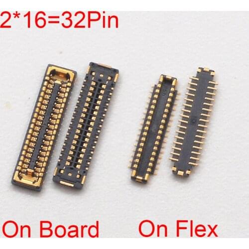 5pcs 32pin LCD Display Screen Flex FPC Connector On Motherboard For HUAWEI P20 Lite 2019 P Smart Z Y9s 2019 9C Plug On Board