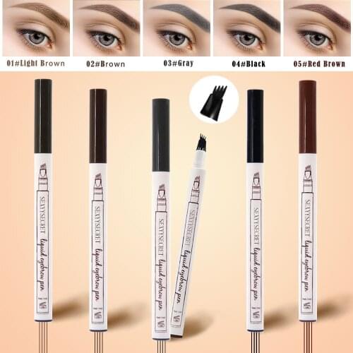 MB 4 Color Eyebrow Pencil Tint 4 Tip Brow Tattoo Pen Paint Makeup Eyebrows Waterproof Cosmetic Eye brow Liner