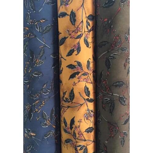 145cm width Composite flower Yao fabric flowers leaf pattern for skirt suit-dress CH-DS021