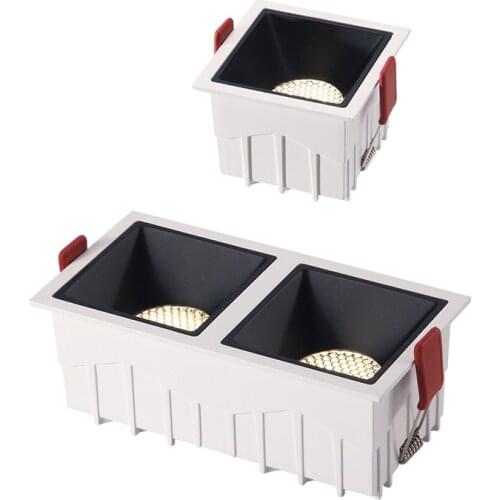 Dimmable NO Dazzing Anti Glare Ceiling Recessed LED Downlight 7W 10W 20W 24WSquare LED Ceiling Spot Light Pic Background