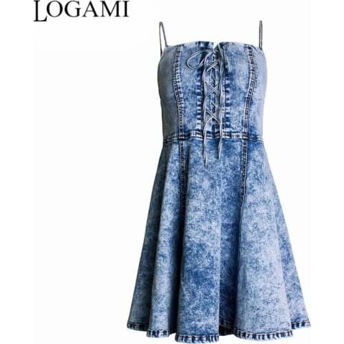 LOGAMI Fashion Denim Dresses