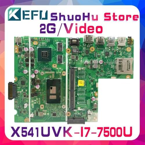 KEFU For ASUS X541U F541UJ F541UV X541UJ X541UVK I7-7500U Laptop Motherboard Tested 100% work original Mainboard