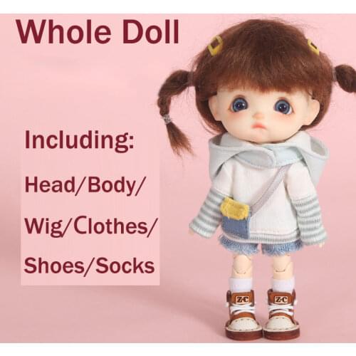 Cute whole doll STO Egg Doll Head for 1/8 1/12 BJD Dolls,OB11 Doll ,with doll accessories DDF body,wigs, Doll Clothes,Doll shoes