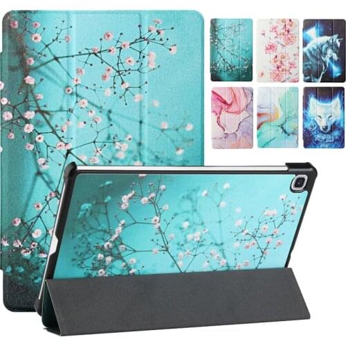 Flower Fashion Case for Samsung Galaxy Tab A7 10.4 T500 Stand Magnetic Cover for Galaxy Tab A7 Lite 8.7" 2021 SM-T200 T225 Funda