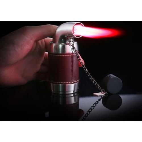 Powerful Windproof 4 Nozzle Tube Turbo Lighter Jet Butane Gas Four Red Flame Torch Cigar Lighter Kitchen Barbecue Spray Gun