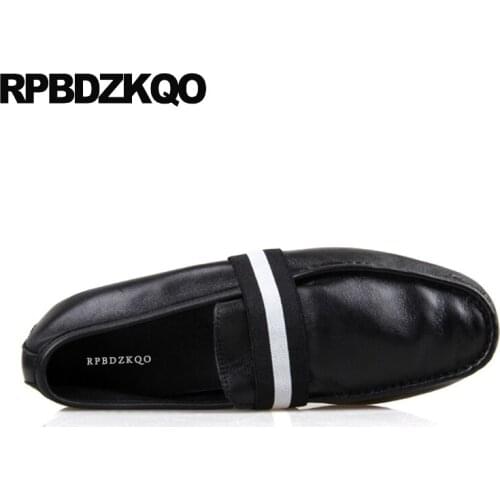 Soft Soled Black Shoes 2021 Casual Genuine Leather Men Designer Loafers Driving Real Summer High Quality British Style Slip On