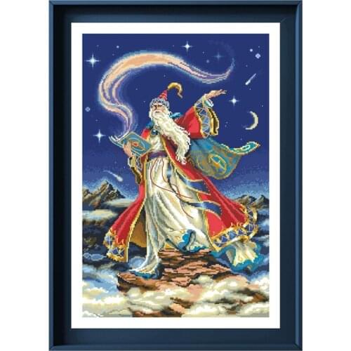 The enchanter cross stitch kit Dreampattern 18ct 14ct 11ct unprint canvas embroidery DIY needlework wall decor