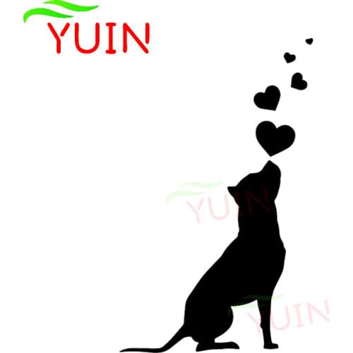 Dog Heart Pet American Staffordshire Terrier Car Decal Body Decoration Personalized PVC Waterproof Sticker Customizable Color