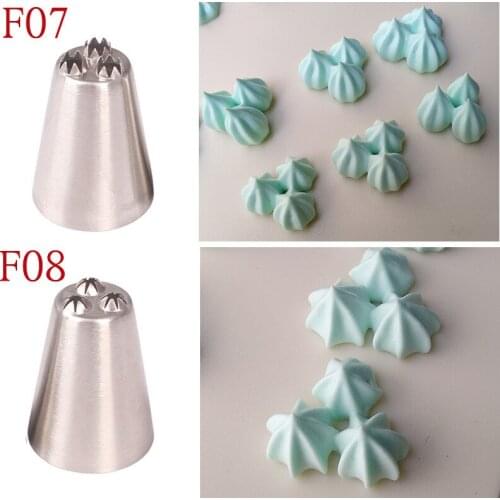 Three Stars Icing Piping Nozzles Cake Decorating Tips Triple Stars Pastry Nozzles Cupcake Nozzles For Decorating Cakes #F07#F08
