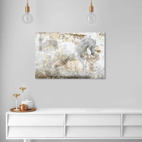 Wall Art Modular Canvas animal running equus abstract Home Decor Pictures cool Printed Paintings Living Room Artwork No Framed