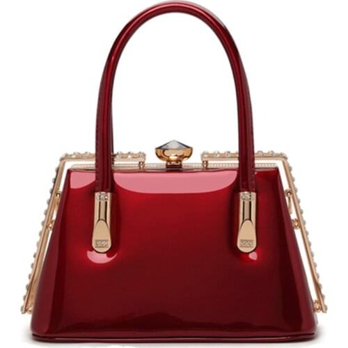 2021 new fashion luxurious diamond Evening bag Female lock buckle design clip bag Ladies Totes handbag shoulder messenger bag