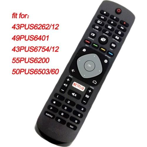 NEW Remote Control For PHILIPS HOF16H303GPD24 TV NETFLIX Fernbedienung 398GR08BEPHN0011HL for 43PUS6262/12