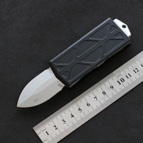 MIKER 5.6" Knife High-End Quality Aluminum CNC Stonewash D2 blade Wallet knife,Outdoor camping survival knives hunting EDC tools