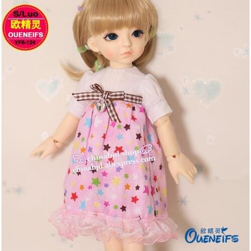 BJD Clothes 1/6 Simple Fashion Skirts Slim and Floral Dress For the Yosd Girl Body YF6 to 124 Doll Accessories