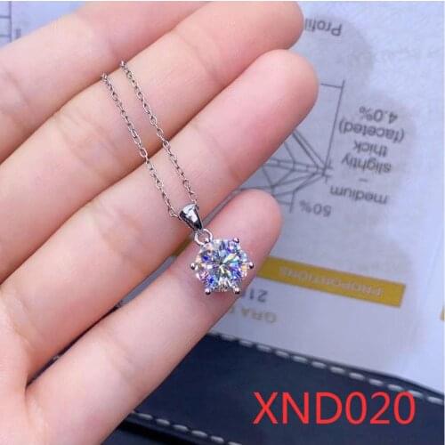 XND020 925 Sterling Silver Pendant 1ct classic style diamond jewelry Mosangshi pendant wedding party commemorative pendant lady