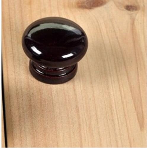 28mm black wooden drawer shoe cabinet bedside table knobs pulls handles