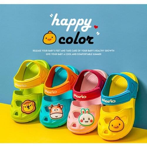 Children Garden Clogs Water Shoes Boys and Girls Cartoon Sandal Summer Slippers Non-Slip Kids Beach Shower Pool Baby Sandals