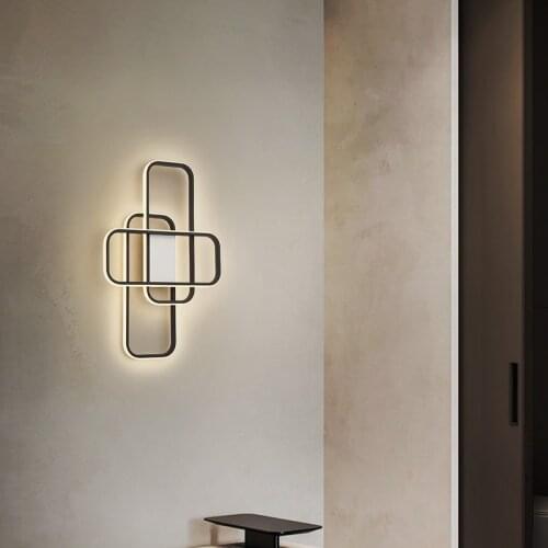 Dimmable Modern Led Wall Lights Lamp For Living Room Bedroom Holly Corridor Wall Lamp Sconce Fixtures Black or Gold Finished