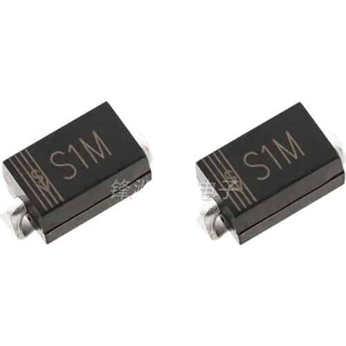 50PCS S1M SMA (DO-214AC) 1A / 1000V Piece Rectifying Diode