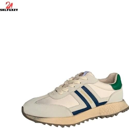 SKLFGXZY Women Sneakers Shoes For Women Cow Leather Fashion Mix Color Casual Daily Sneakers Lady Footwear Size 35-40