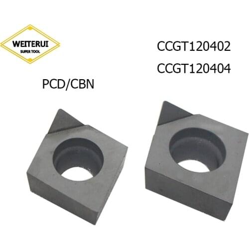 1Pc CCGT120402 CCGT120404 CCGT120408 PCD CBN Diamond Inserts Blade Internal Turning Tool Lathe Tool CNC