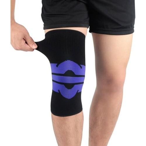 1pc Nylon Knee Pad Sleeve Knitted Compression Keep Warm Knee Support Breathable Elastic Leg Protector For Fitness Workout Sports