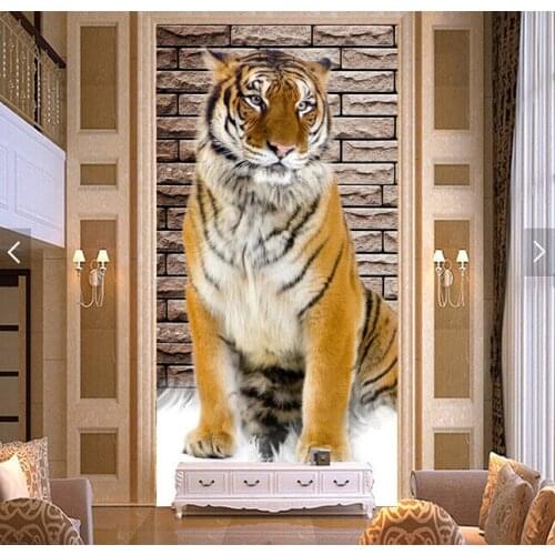 Custom Papel de parede 3D, the tiger mural for the living room bedroom restaurant background wall waterproof vinyl wallpaper