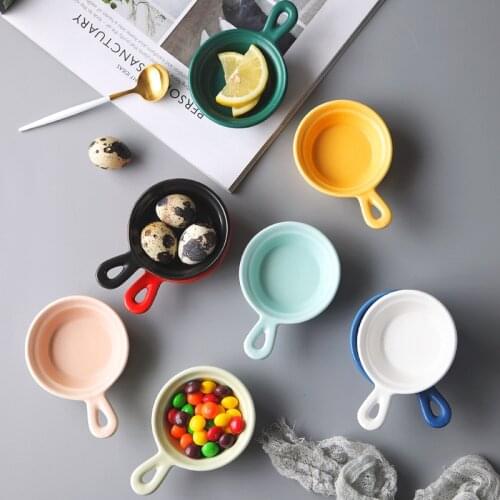 50ML Janpanese Solid Ceramic Spicy Sauce Dish Heat Resistant Handle Snack Dishes Plate Porcelain Nuts Fruit Tray Soy Sauce Dish
