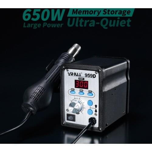 650W YIHUA 959D SMD Digital Hot Air Gun Rework Station Tool for Mobile Phone Repair