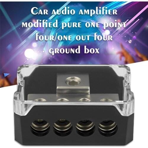 Car Audio Amplifier Modified Pure One-point Four/one-out Ground Box Automotive Electronic Parts Cable Power Ground Distribution
