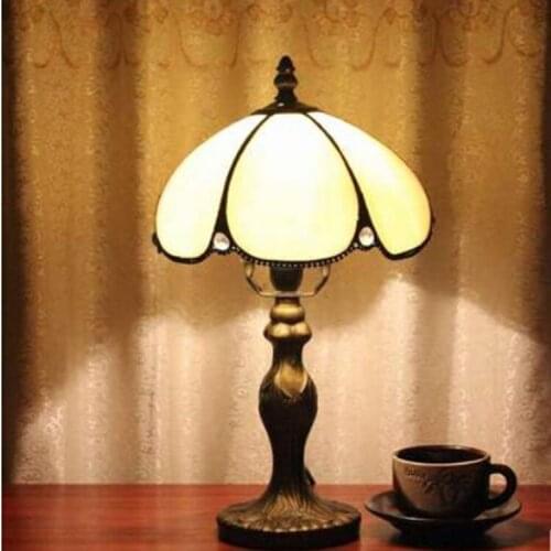 Freeshipping Glass Table Lamps Creative Brief Bedroom Bedside Study Pastoral Living Room Study Coffee Bar Table Lights