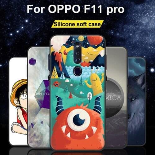 For OPPO F11 Pro Case animal cartoon painted soft Silicone TPU phone Cases For OPPO F11Pro back coque For OPPO F11 Pro case skin