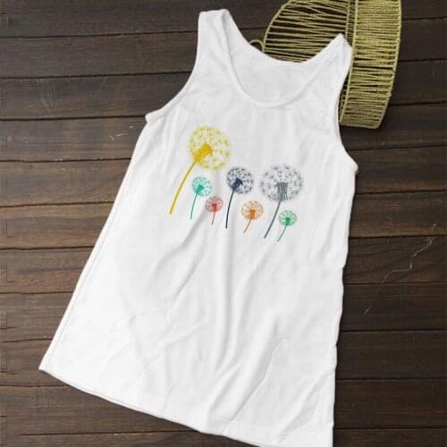 2020 New Kids Clothes Cute Girls Dress Sleeveless Cool Wildflower Dandelion Print Baby Girl Dress Girl Dresses 4T 5T 6T 7T 8T 9T