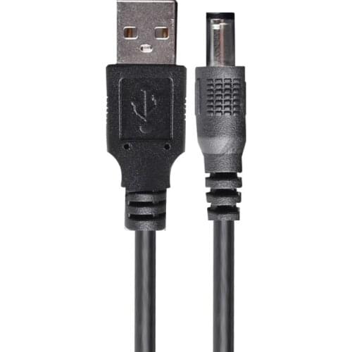USB Male to DC 5.5x2.1 mm DC5V Power Supply Line Charging Adapter Cable B85B