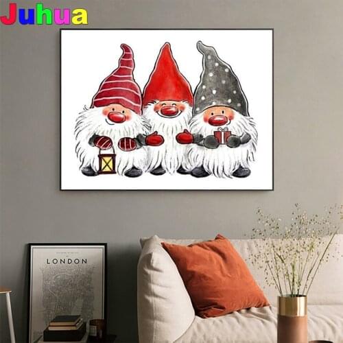 Cartoon Santa Claus 5d diy diamond painting cross stitch full square round drill Dwarf diamond embroidery gift kids room decor