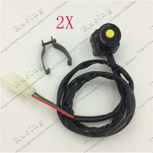 2PCS Button Ignition Start Switch for YX Lifan SSR YCF Thumpstar Electric Start Pit Dirt Bike ATV Quad Buggy Scooter Motorcycle