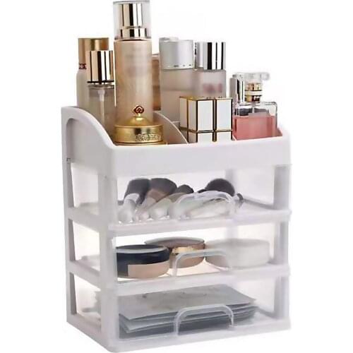 Jewelry Container Make Up Case Makeup Organizer Bathroom Supplies Desktop Sundries 1/2/3 Layer Drawers Cosmetic Storage Box