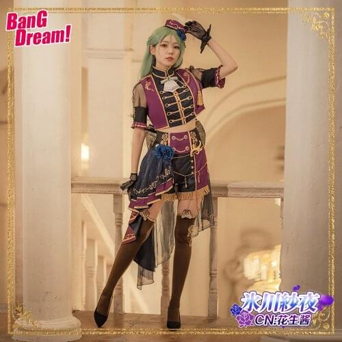 Bang Dream Roselia Hikawa Sayo Cosplay Costume Anime Uniform Dresses Hat Christmas Halloween Free shipping CG665CZH