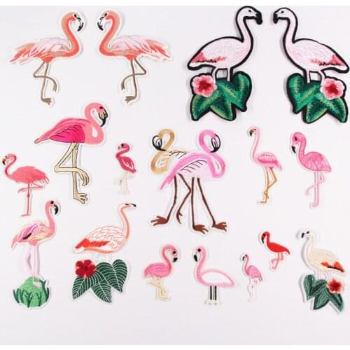 PGY Pretty Flamingos Iron on Patches for Clothing T-shirt Dresses DIY Accessory Decoration A-level Washable Heat Transfer Patch
