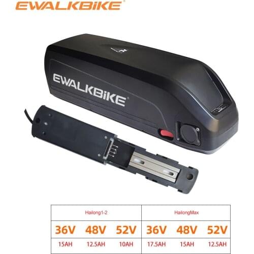 Hailong - Lithium Battery For Ebike Electric Bicycle, 18650 Battery, Usb Port, 52V, 12.5ah, 48V, 36V, 12Ah, 15ah, 20Ah, Powerful
