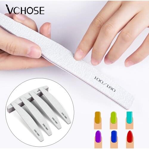 100/180 Nail File Double Side Buffer Trimmer Sandpaper Professional Nail Files Sanding Block Pedicure Manicure Polishing Tools
