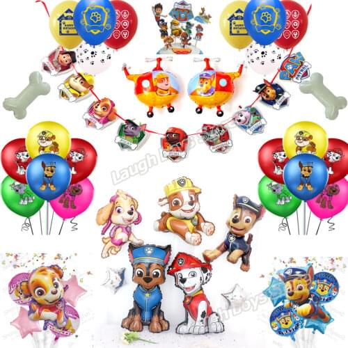 Complete Kids Party Supplies paw patrol Balloon Child Birthday Party paw dog Decor Balloon Party Kids Birthday Party Decor