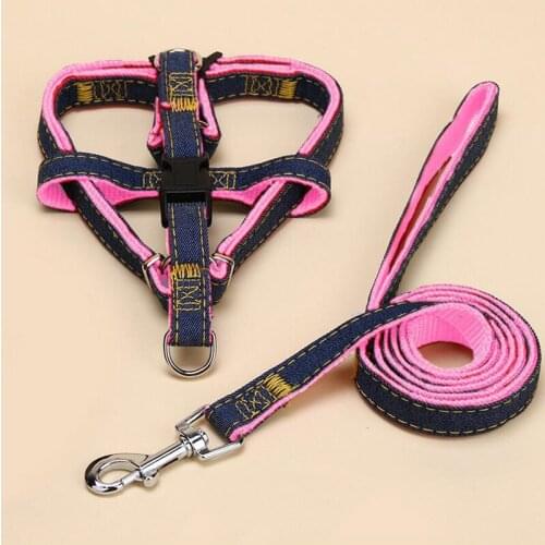 Pet Leash Dog Chest Strap Cowboy Harness Dog Leash Adjustable Harness Small Medium Big Dogs Breast-Band French Bulldog Supplies