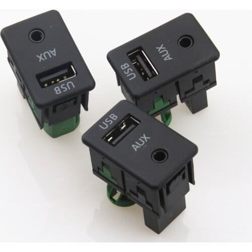 FHAWKEYEQ 3x RCD510 RNS310 USB + AUX Switch Socket For VW Passat B6 B7 2006-2014 Tiguan CC 3CD 035 249 A 3CD 035 249A 3CD035249A