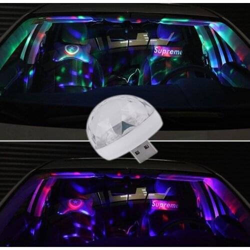 Stage DJ RGB Strobe Magic Ball Mini Disco Light usb car atmosphere lamp inner ambient star light led