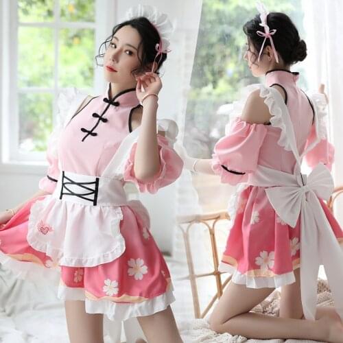 Sexy Lolita Maid Uniform Dress Porno Play Servant Sex Skirt Set Erotic Cosplay Costume Japanese Girls Cos Hot Naughty Lingerie